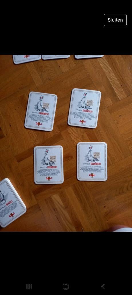 Bierkaarten duvel 4 stuks, Verzamelen, Ophalen of Verzenden, Nieuw, Duvel