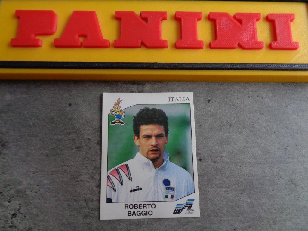 Autocollant de foot dePANINI EURO 92 ANNO EC 1992 BAGGIO!, Envoi, Comme neuf, Autocollant