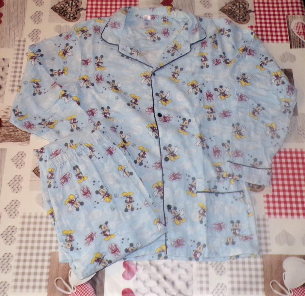 158/164 13/14 jaar pyjama Disney Mickey flanel, Ophalen of Verzenden, Gebruikt, Jongen, Nacht- of Onderkleding