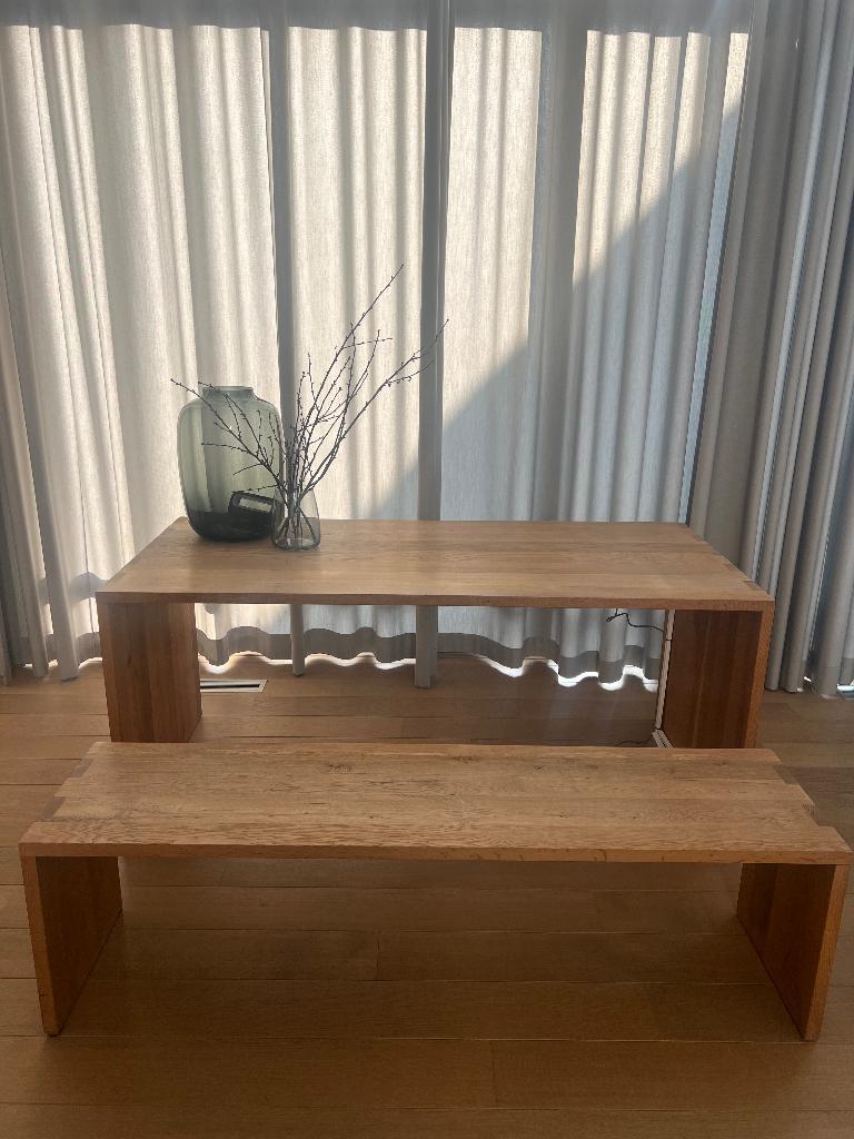 Table avec banc, Maison & Meubles, Enlèvement, Comme neuf
