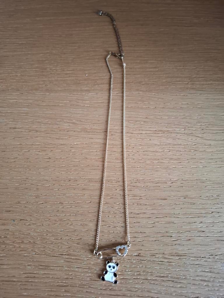 Ketting kind panda, Ophalen, Gebruikt, Goud, Ketting
