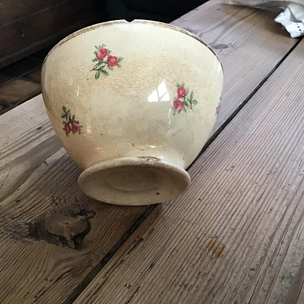 Vintage doorleefde spoelkom, Antiek en Kunst, Ophalen of Verzenden