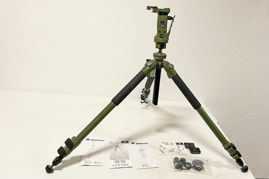 Manfrotto 055NAT3 aluminium statief met balhoofd, Audio, Tv en Foto, Fotografie | Statieven en Balhoofden, Gebruikt, Driepoot