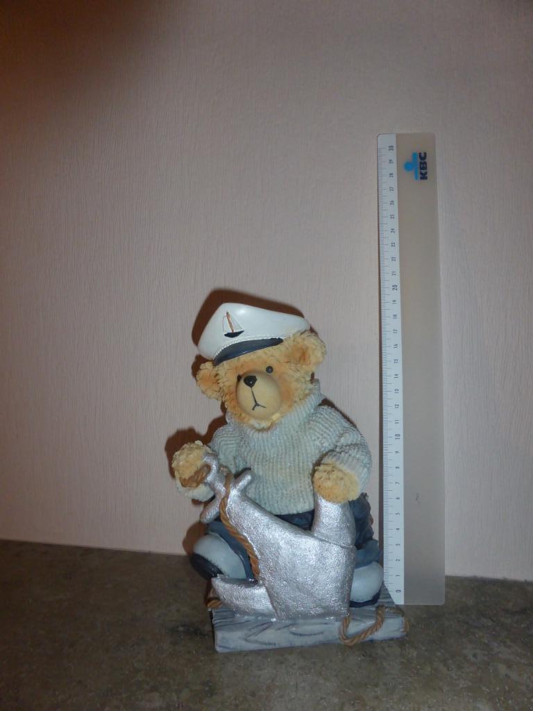 Spaarpot steen, beer/kapitein met anker, Verzamelen, Spaarpotten, Ophalen, Zo goed als nieuw