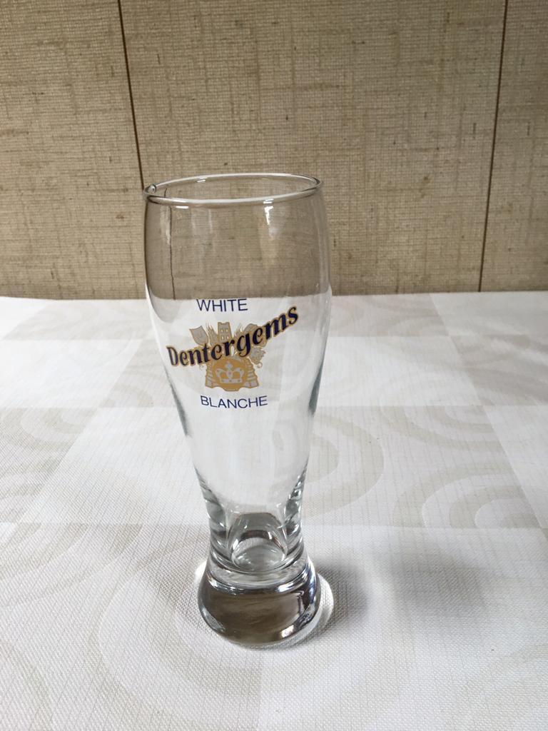 Bierglas Dentergems White Blanche, Verzamelen, Ophalen of Verzenden, Zo goed als nieuw, Bierglas