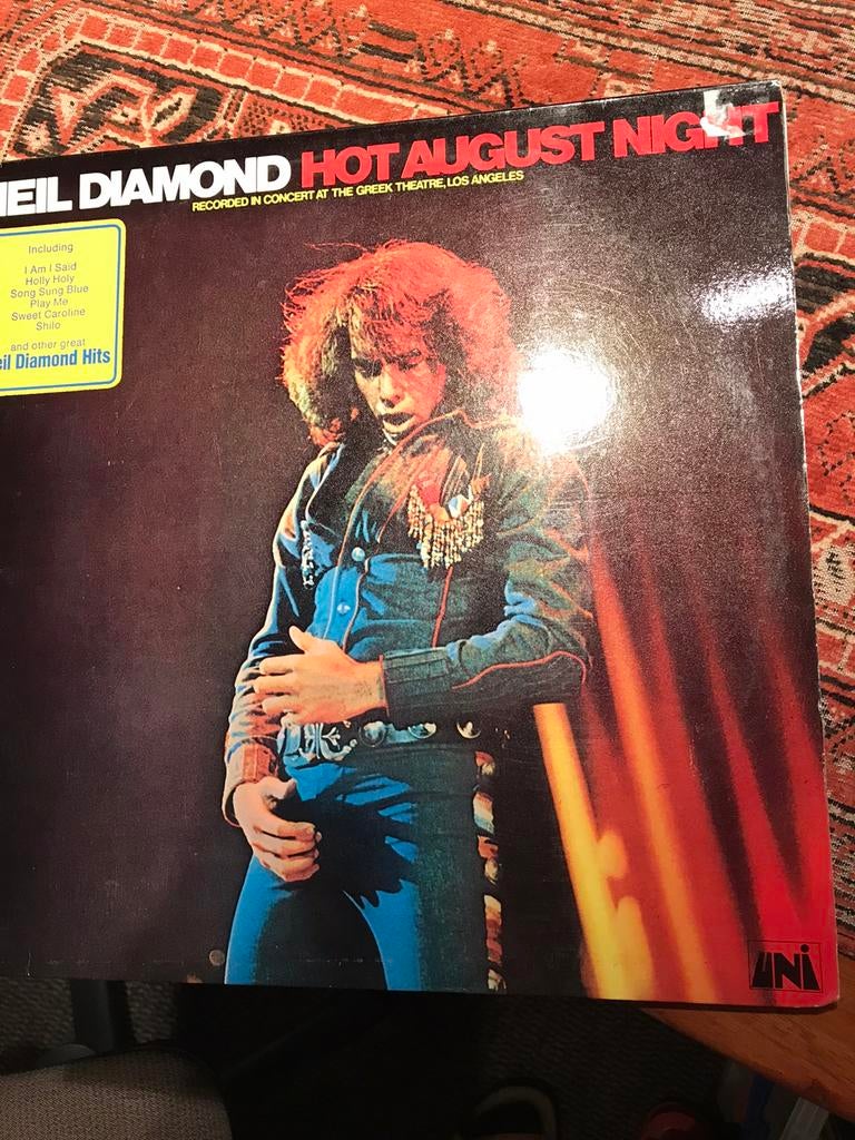 Dubbele LP. neil diamond /hot august night, Enlèvement ou Envoi, Utilisé