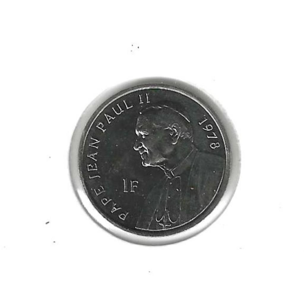 Congo, Dem. Rep., 1 Franc 2004, as newly elected Pope., Ophalen of Verzenden, Overige landen, Losse munt