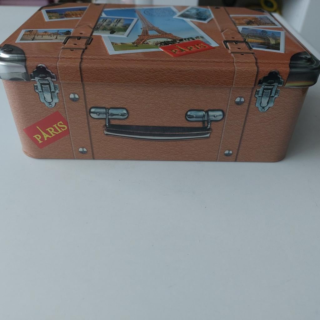 Mooie blikken doos met Parijs als motief., Verzamelen, Blikken, Ophalen