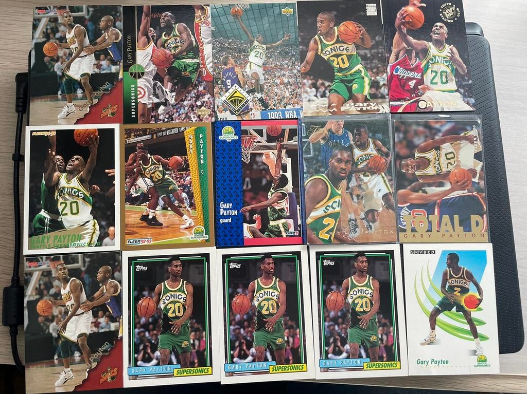 15x Gary Payton kaarten, Ophalen of Verzenden, Zo goed als nieuw