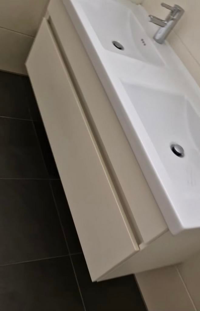 Badkamermeubel met dubbel lavabo, Ophalen, Gebruikt