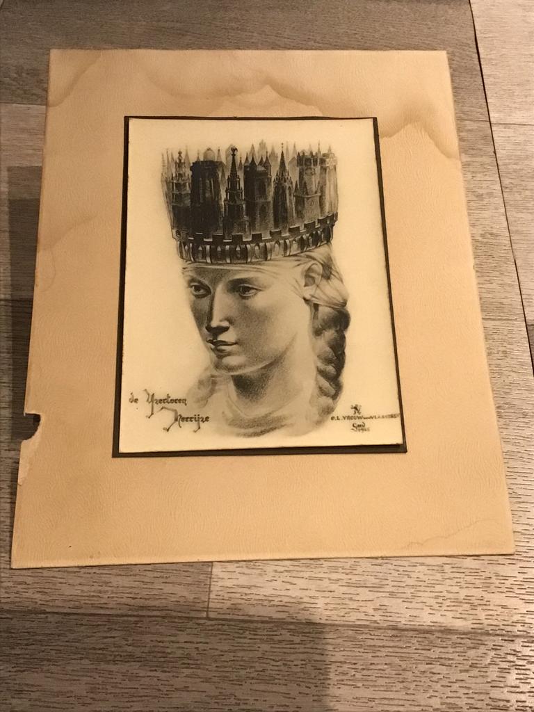 Originele foto de Ijzertoren Pervijze 1945 ., Verzamelen, Ophalen of Verzenden