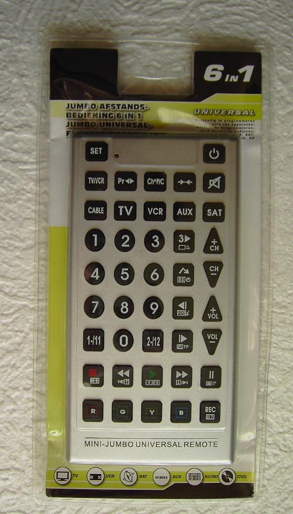 Télécommande Universelle JUMBO 6 EN 1, Enlèvement ou Envoi, Neuf, Universel
