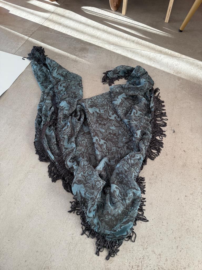 Foulard Esprit turquoise/gris, Enlèvement ou Envoi, Comme neuf, Pashmina