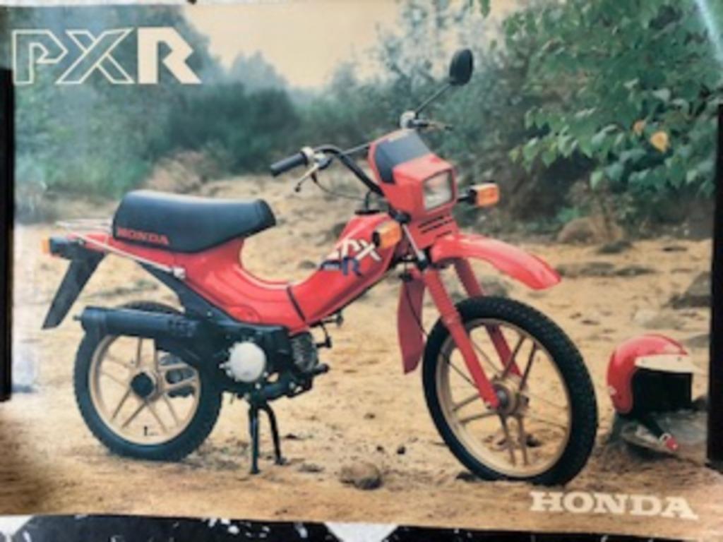 Honda grande affiche velomoteur cyclomoteur PXR Honda 50, Envoi, Honda
