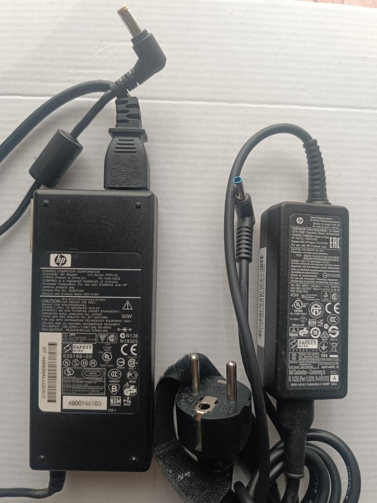 HP Compaq PPP012L HSTNN DA4 45w 90w chargeur oplader adapter, Informatique & Logiciels, Enlèvement ou Envoi, Utilisé, HP