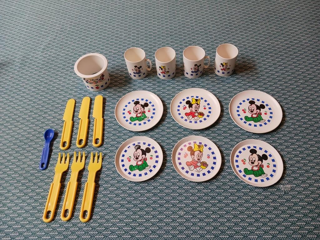 Vintage Mickey Mouse speelgoedkeukenset., Ophalen of Verzenden, Gebruikt