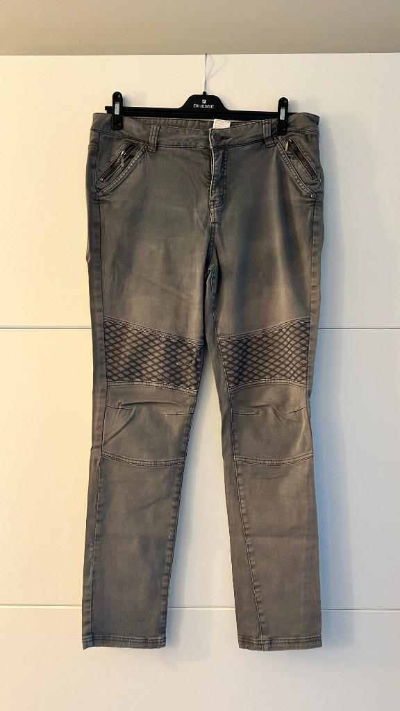 MS Mode grijze katoenen broek, Maat 46/48 (XL) of groter, Ophalen of Verzenden, Zo goed als nieuw, MS Mode