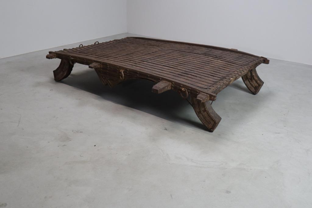 Antique Indian bullock cart table, Wabi-Sabi c.1800, Ophalen