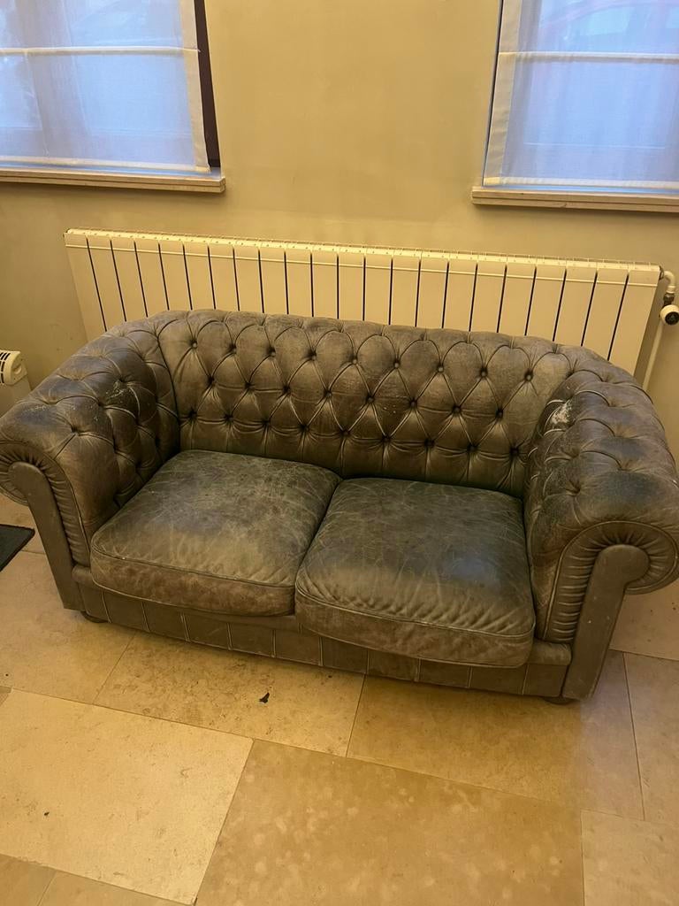 Chesterfield groen, Ophalen, Zo goed als nieuw