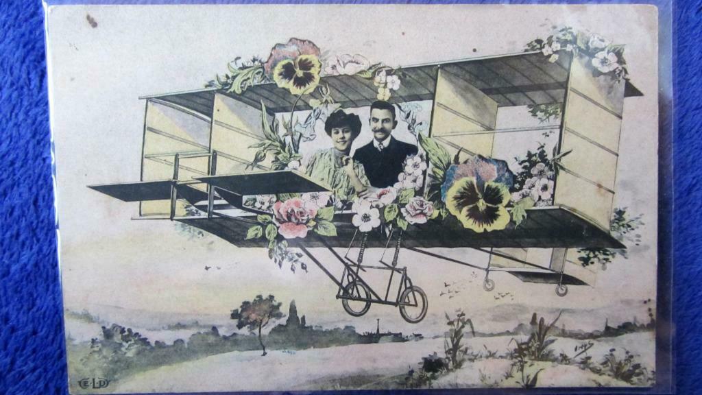 FANTASIE KAARTEN- LUCHTVAART, Ophalen of Verzenden, Voor 1920, Gelopen, Overige thema's