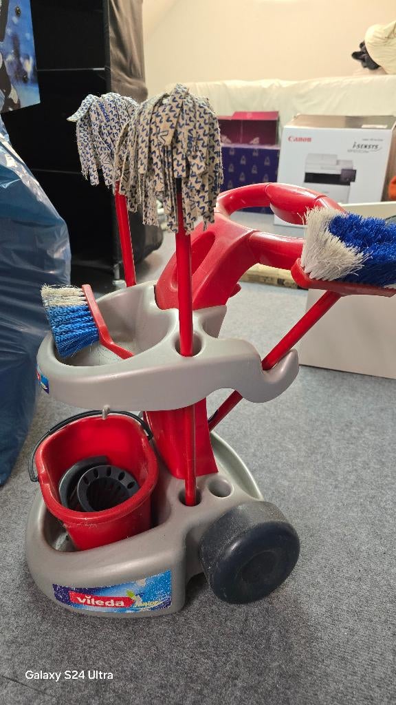 Speelgoed Vileda kuiskarretje, Kinderen en Baby's, Speelgoed | Educatief en Creatief, Gebruikt, Ophalen