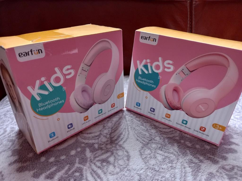 EarFun K2 Bluetooth-hoofdtelefoon voor kinderen (verpakking, Overige merken, Nieuw, Draadloos, Op oor (supra aural)