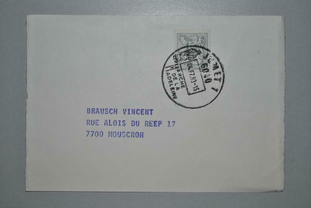 Belgique 1983 Cachet Jumet "Marche Madeleine", Envoi, Oblitéré, Europe