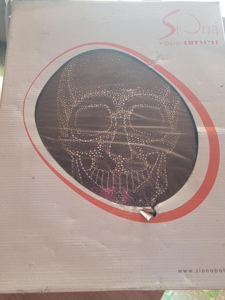 Planche de wc noire tête de mort, Enlèvement, Neuf, Blanc