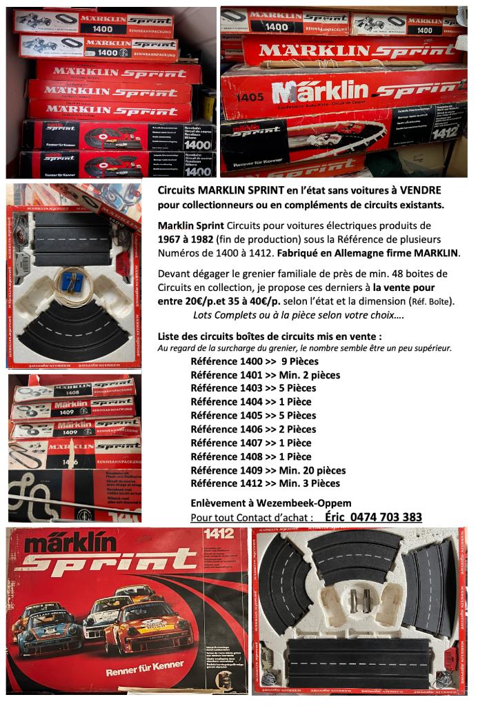 Circuits auto Marklin Sprint, Enlèvement, Utilisé