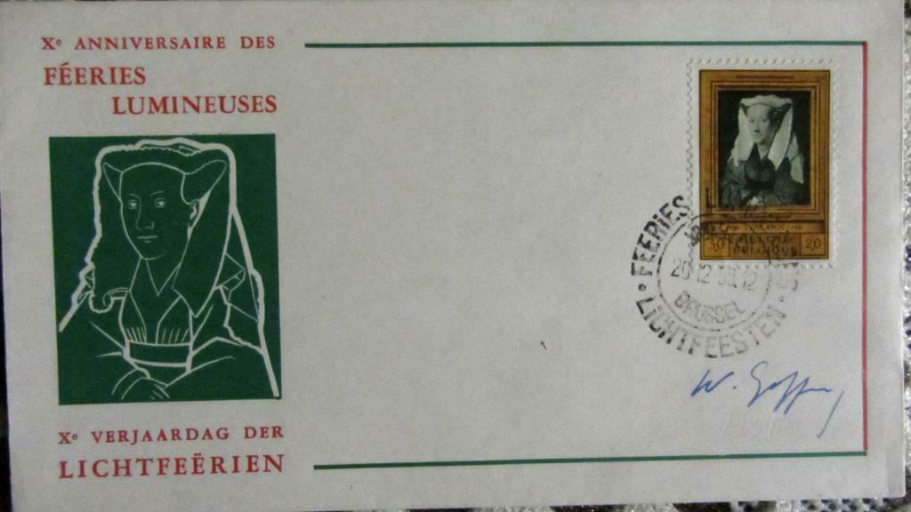 FIRST DAY COVER- SCHILDERIJEN- SCHILDERS-VAN EYCK-  BELGIË, Enlèvement ou Envoi, Affranchi, Autres thèmes