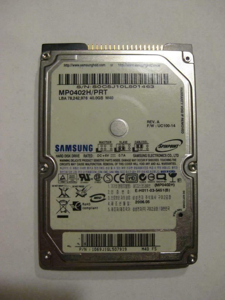 Samsung 40GB 5400rpm 2,5" IDE laptop harddisk nieuw, Enlèvement ou Envoi, HDD, Interne, Comme neuf