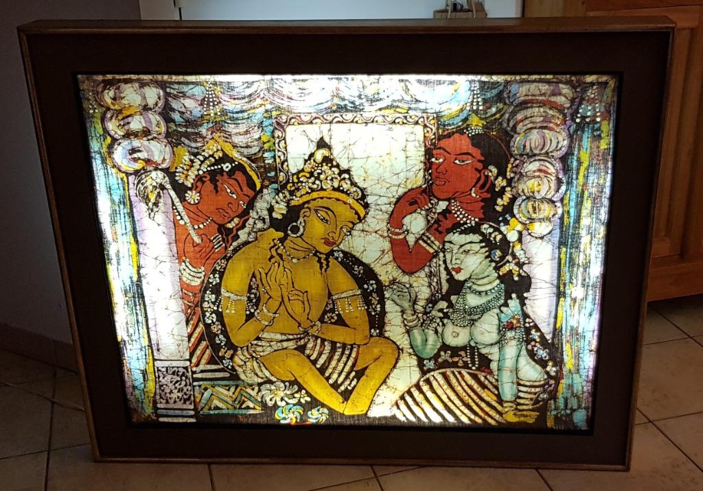 Muurdecoratie, Ophalen, Zo goed als nieuw, Glas, Indisch