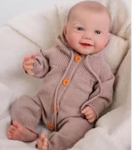 Realistische baby pop levensecht Kinsley (48cm), Ophalen of Verzenden, Nieuw, Pop