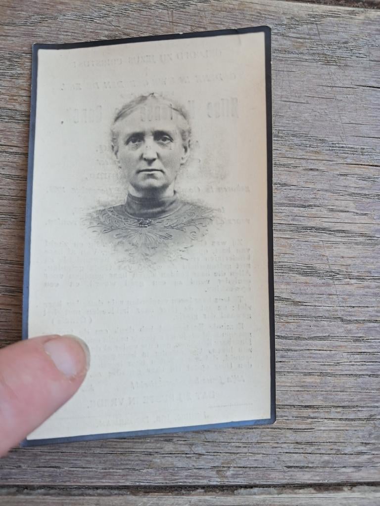 Oud bp met foto: De Canck, Oombergen 1866  - Merelbeke 1936, Ophalen of Verzenden