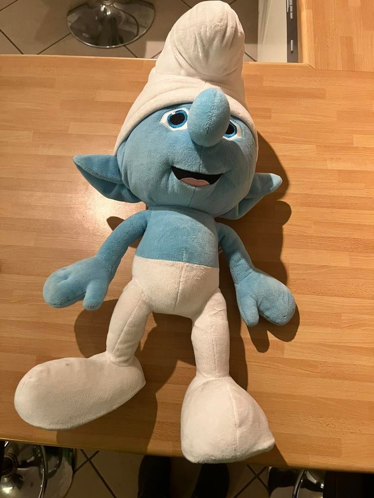 Schtroumpf en peluche 50cm, Collections, Schtroumpfs, Envoi, Comme neuf