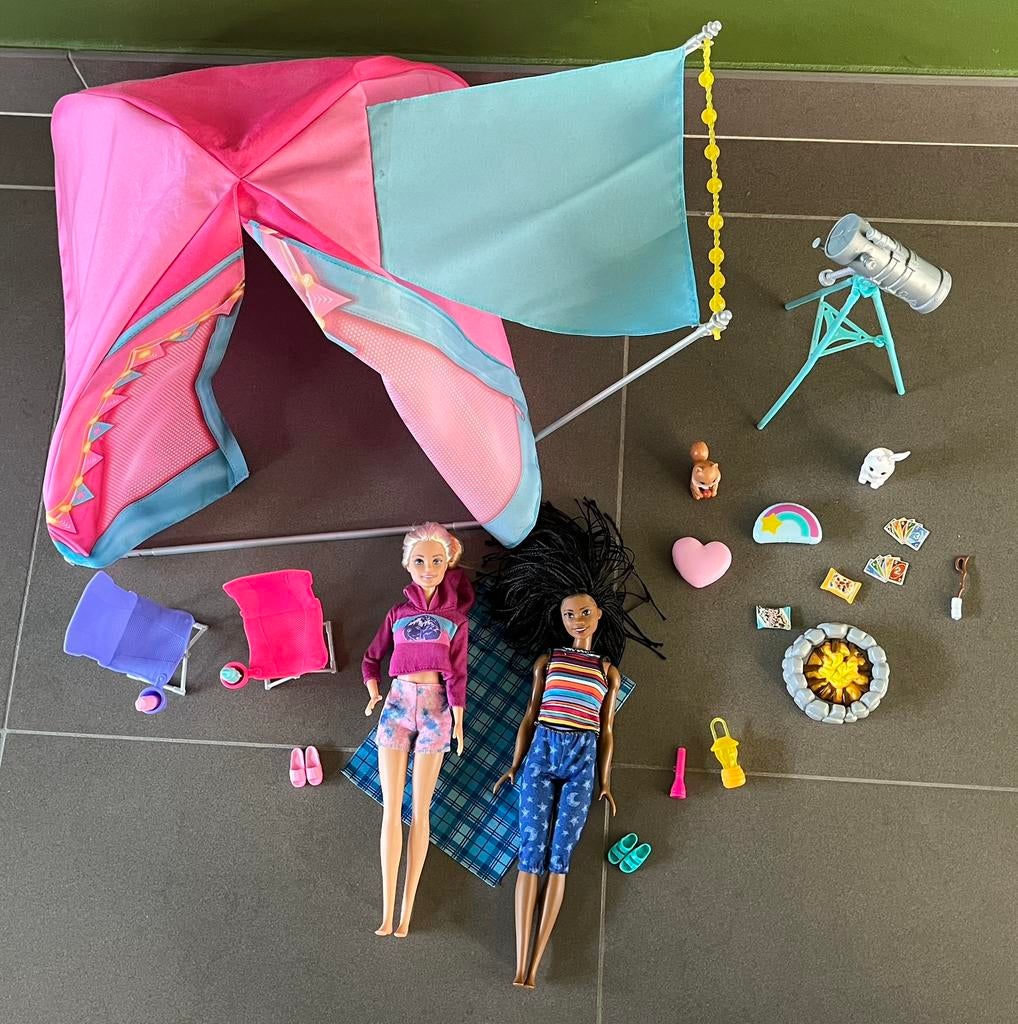 Barbie campeerset Malibu, Ophalen, Zo goed als nieuw, Barbie