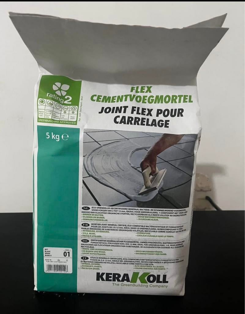 1 paquet joint de carrelage blanc, Bricolage & Construction, Enlèvement, Comme neuf