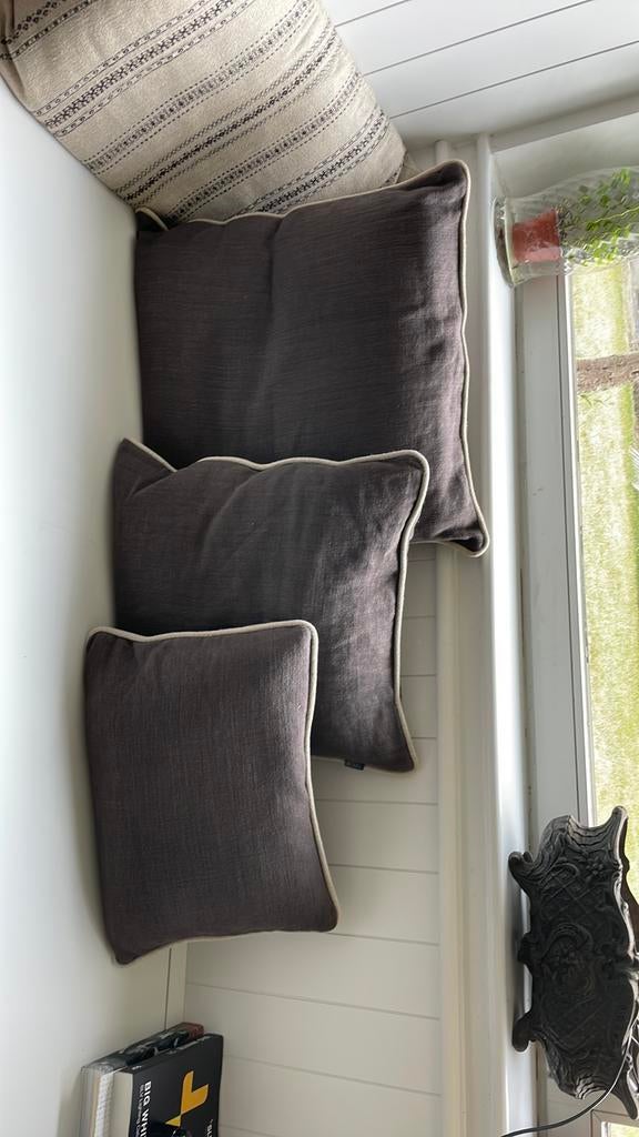 Scapa set coussin taupe / marron NEUF, Enlèvement ou Envoi, Neuf, Brun, Rectangulaire