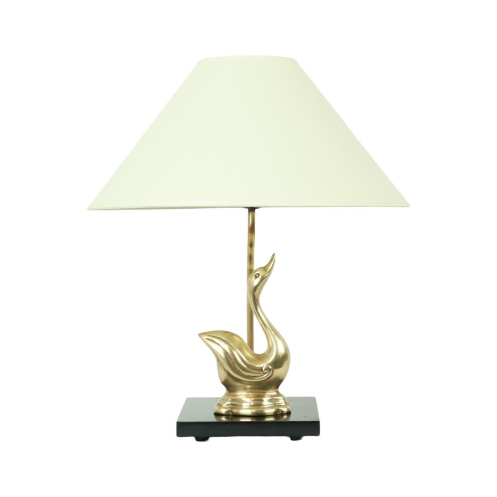 Hollywood Regency Tafellamp Regina Massive Zwaan Lamp 46cm, Enlèvement ou Envoi