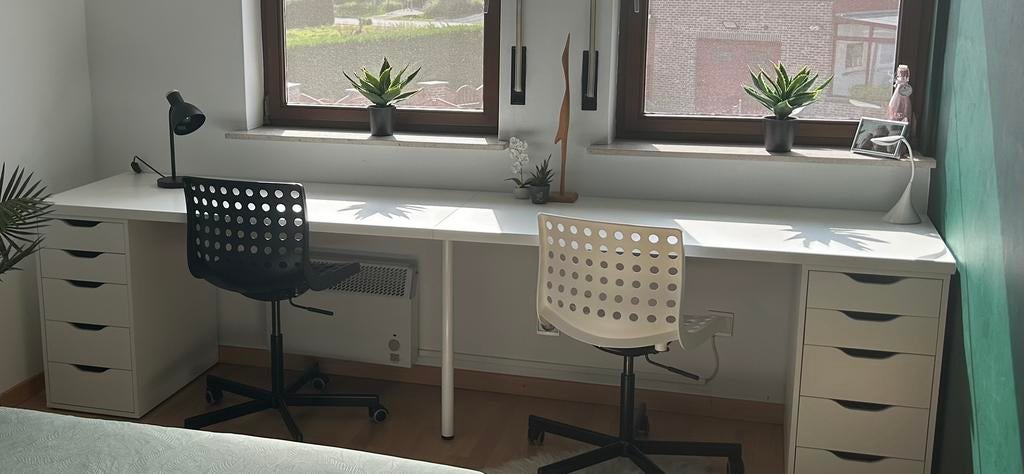 Bureaustoel wit, Huis en Inrichting, Ophalen, Zo goed als nieuw, Wit, Bureaustoel