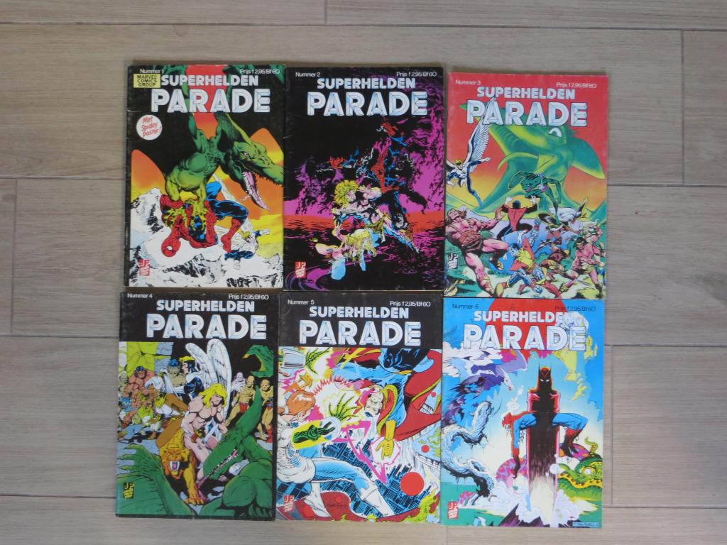 Superhelden parade - complete serie Juniorpress, Gelezen, Amerika, Complete serie of reeks, Ophalen of Verzenden