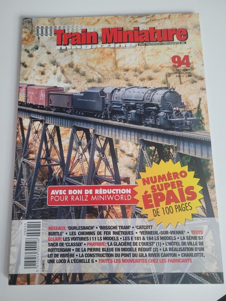Train Miniature Magazine juillet août 2010, Collections, Enlèvement ou Envoi, Comme neuf, Train, Livre ou Revue