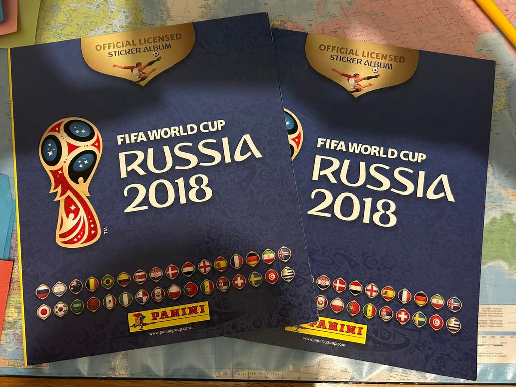 Panini WK 2018 ‘ Belgische editie ‘ 2 lege albums, Ophalen of Verzenden, Zo goed als nieuw, Meerdere stickers