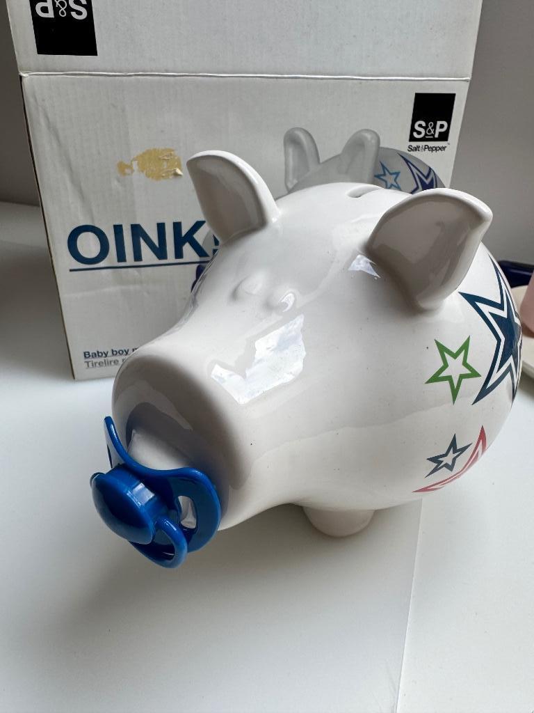 S&P OINK spaarvarken Baby Boy, Verzamelen, Ophalen of Verzenden, Zo goed als nieuw