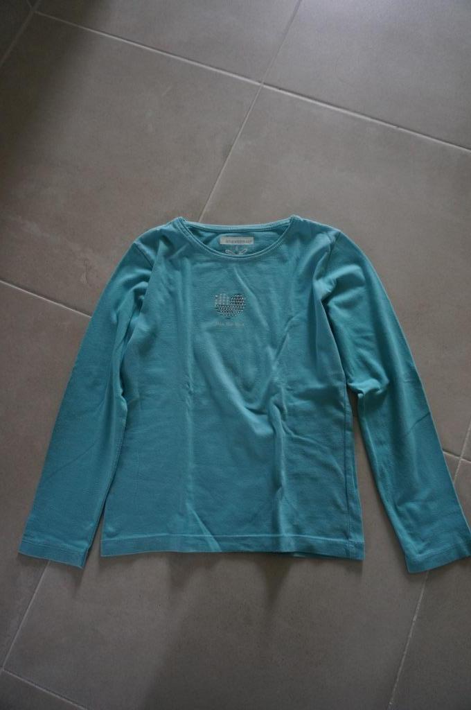 licht blauwe t-shirt lange mouw, 'from NY', 8j, Ophalen, Gebruikt, Meisje, In extenso
