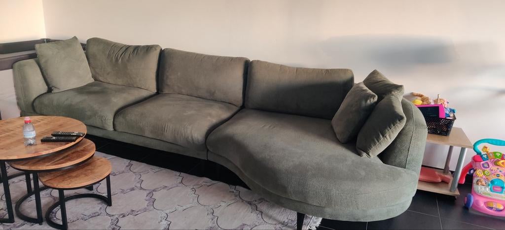 Zetel te koop (kaki groen) in perfecte staat., Enlèvement