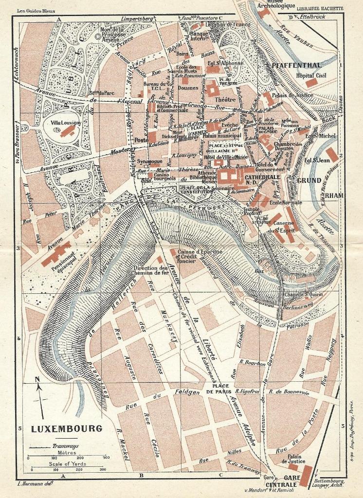 1920 - Plan de la ville de Luxembourg, Envoi