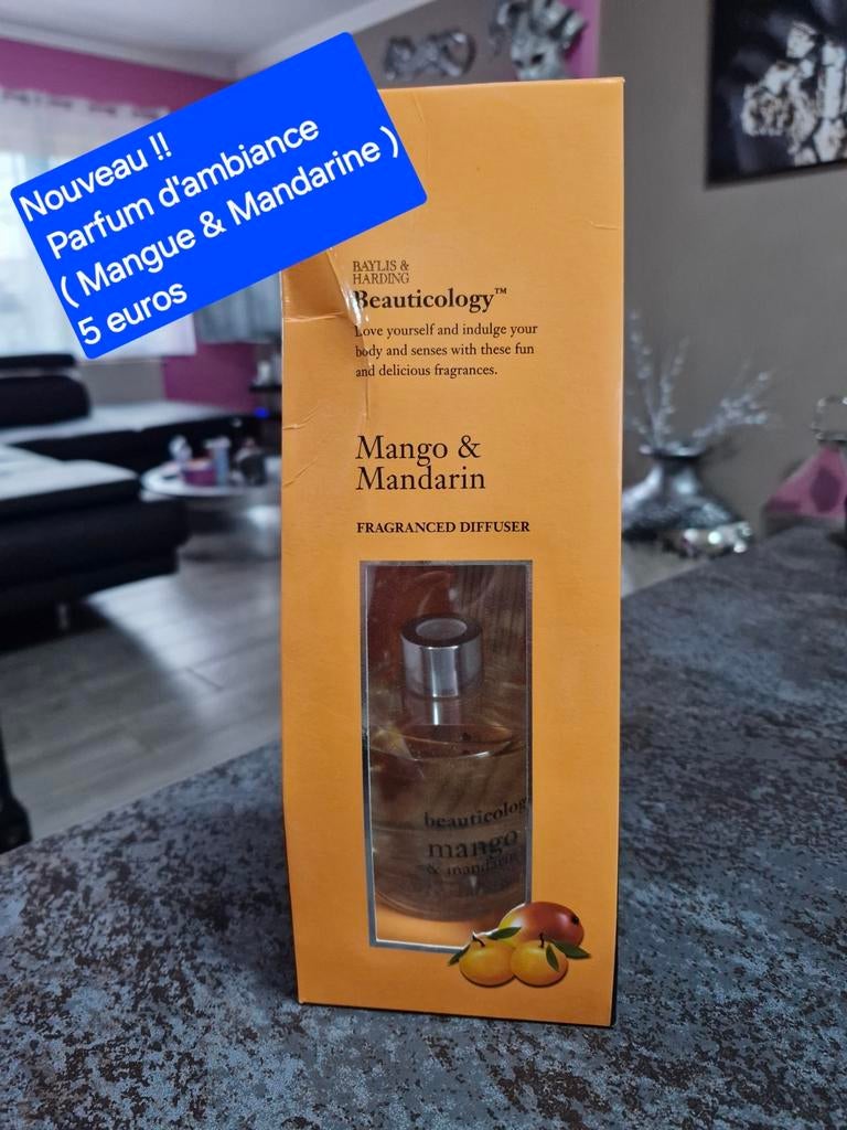 Nouveau !! Parfum d'ambiance ( Mangue & Mandarine ), Maison & Meubles, Enlèvement ou Envoi, Neuf