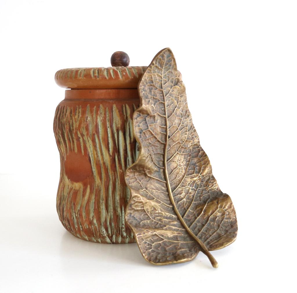 RARE ALDO TURA MACABO CARVED WOODEN BOX 1950S, Enlèvement ou Envoi