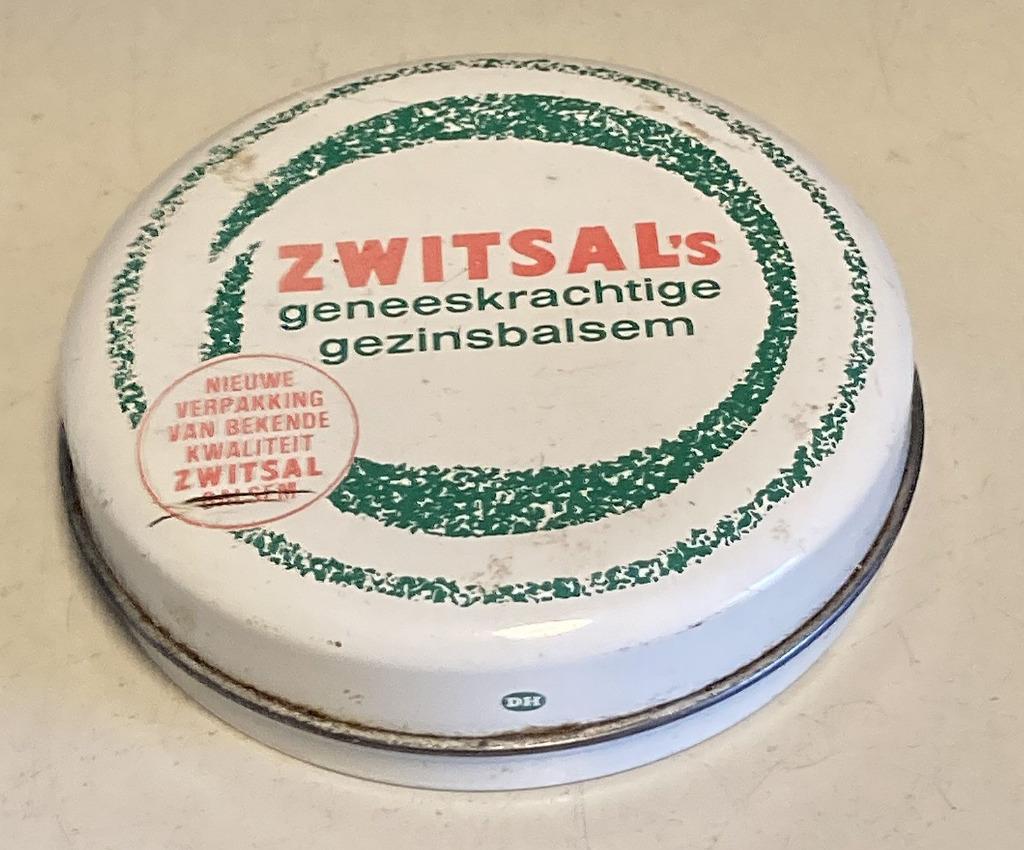 Vintage blik Zwitsal geneeskrachtige gezinsbalsem, Ophalen of Verzenden, Gebruikt, Overige, Overige merken